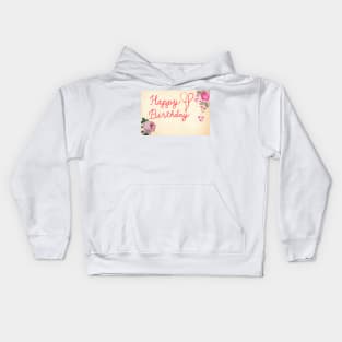 Happy Birthday Flowers Kids Hoodie